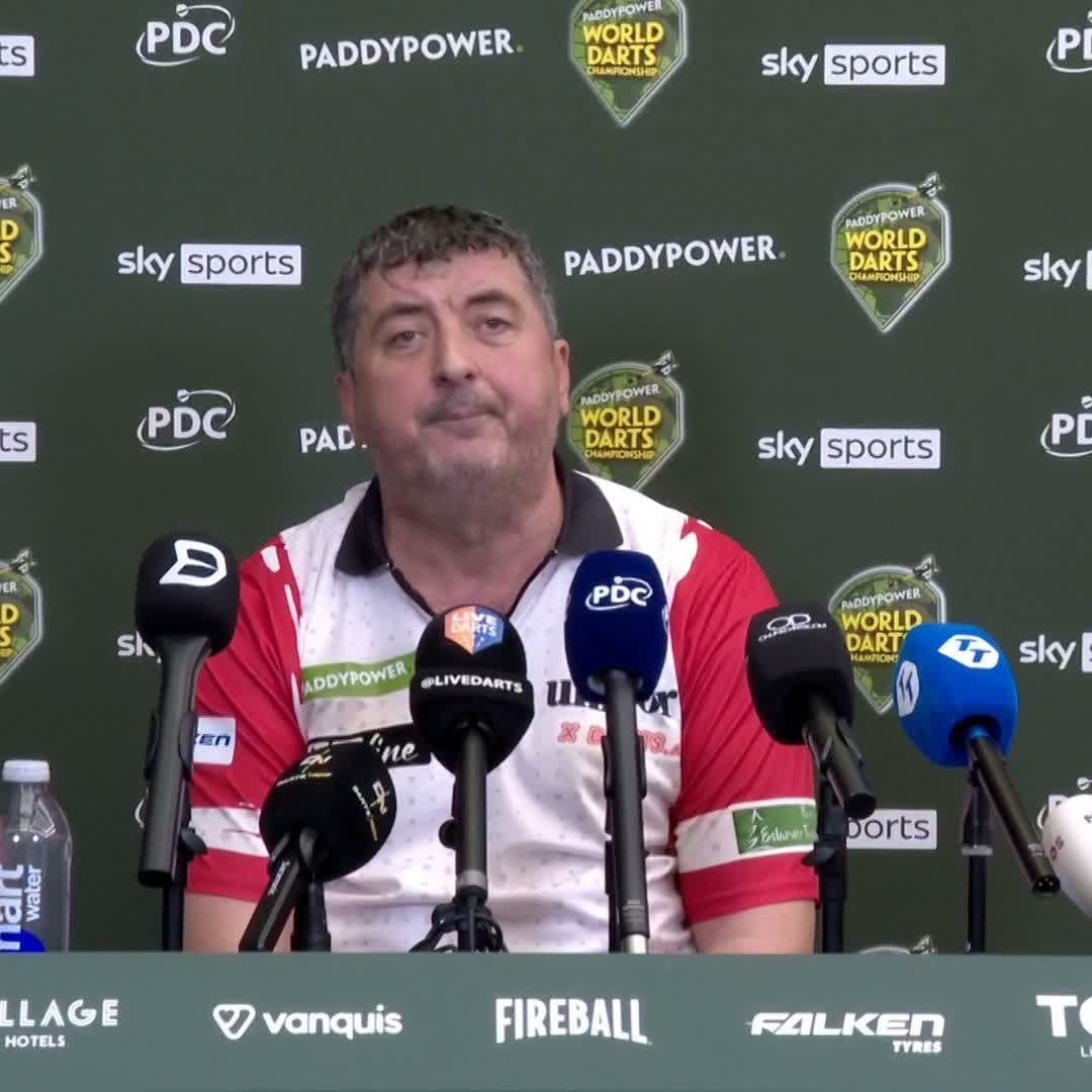 "Joe Cullen is my friend, I like him!" 😅 Mensur Suljovic looks ahead to a Round Two showdown against Joe Cullen following his impressive victory over David Cameron! #WCDarts