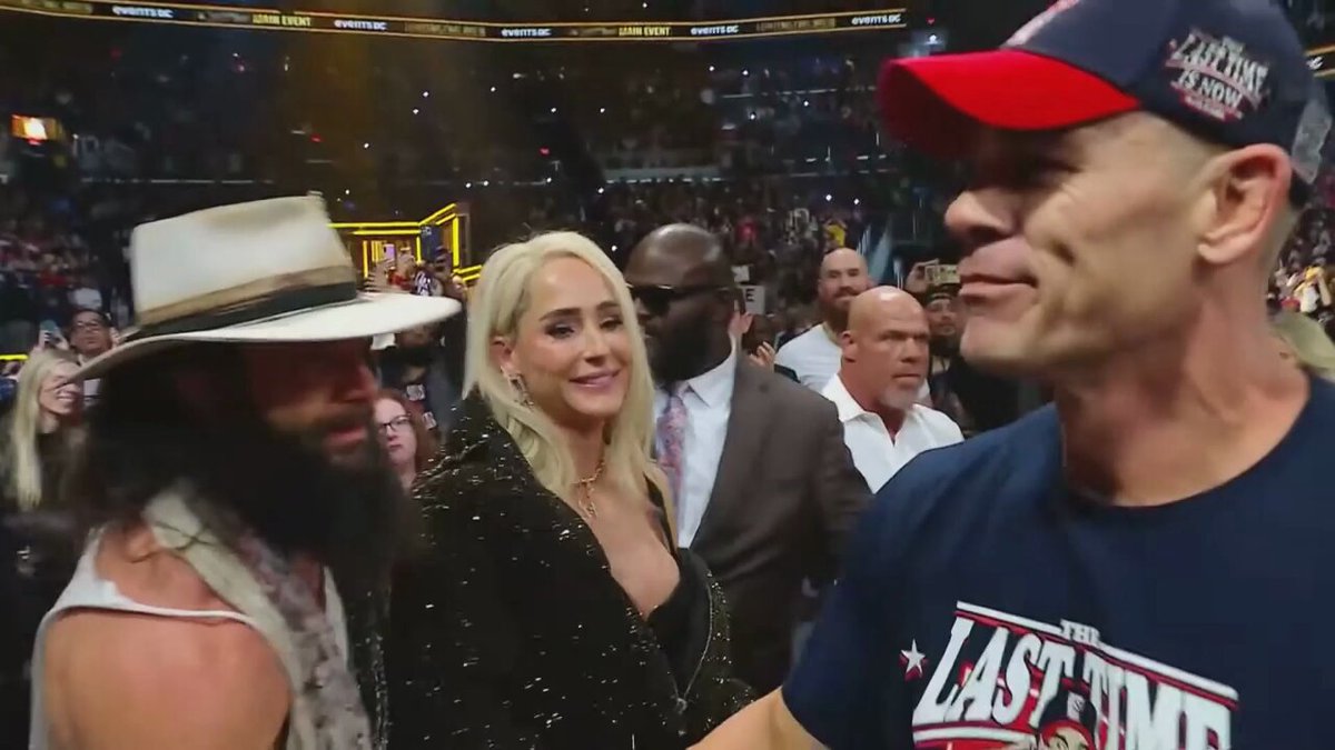 There were only two wrestlers currently on the active roster who got a hug from Cena during his last entrance... ❤️ (Also a certain Drifter! With Kevin!)
