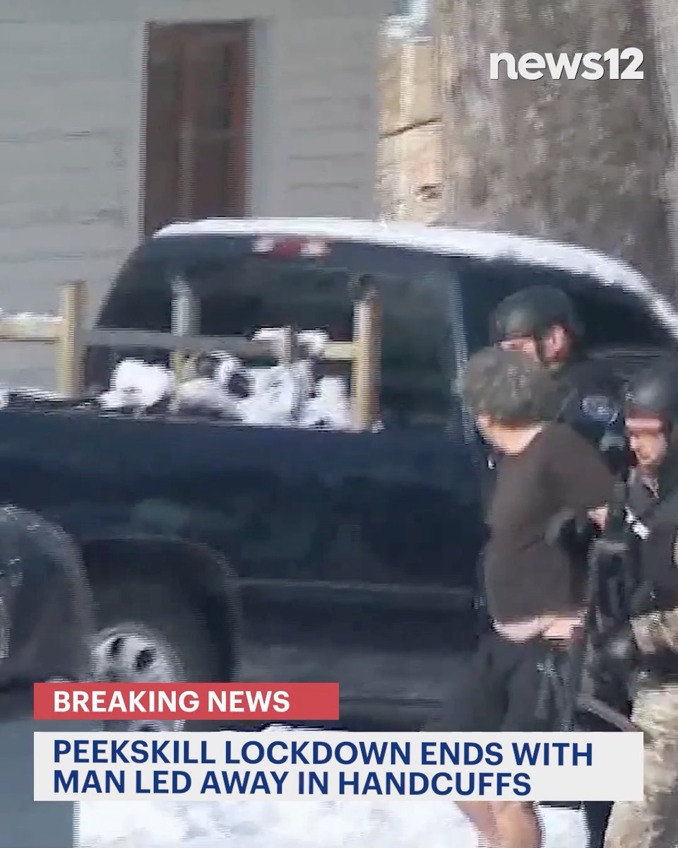 BREAKING NEWS: A man is in custody after a heavy police presence shut down streets in Peekskill. - #News12 #Peekskill