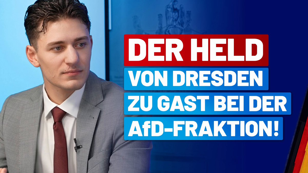 Der Held von Dresden zu Gast bei der AfD-Fraktion im Bundestag! - Interview Im September erschütterte eine brutale Gewalttat in einer Dresdner Straßenbahn erneut Deutschland. Zwei Frauen wurden belästigt, bevor der US-Amerikaner John Rudat eingriff und dabei selbst zum Opfer wurde. Der Vorfall entfachte bundesweit eine Debatte über Zivilcourage und die Sicherheit im öffentlichen Raum. Mit ihm und mit Sebastian Sebastian Münzenmaier, MdB, stv. Fraktionsvorsitzender der AfD-Fraktion im Deutschen Bundestag, haben wir über die Ereignisse und deren gesellschaftliche sowie politische Folgen gesprochen. #Gewalt #Messer #Angriff