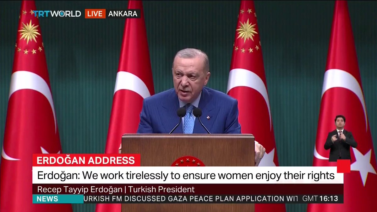 🇹🇷🇮🇱 ERDOGAN: “ISRAEL'S GENOCIDE PROVES HUMAN RIGHTS MEAN NOTHING” Erdogan slammed Israel from the world stage, calling its actions in Gaza undeniable proof that the Universal Declaration of Human Rights is being shredded in plain sight. He also condemned Syria’s Baath regime for chemical attacks on its own people, and accused international organizations of doing nothing in both cases. Erdogan painted Turkey as the only nation that has consistently stood with the oppressed, from Syria to Somalia to Gaza, and says Ankara has taught the world a lesson in human rights and democracy. "When we take a look to all those conflicts taking place in our geography, we have seen that unfortunately the Universal Declaration of the Human Rights is trampled, especially the right to live, is usurped. In front of the eyes of the whole world, Israel commits genocide. The Republic of Turkey, together with its people and its states, has always been in all those geographies which had been shed with tree teardrops and blood... whether it be Syria, Somalia, Ethiopia or Gaza. As a result, the Republic of Turkey had told a lesson about human rights and democracy to the whole world." Source: TRT World