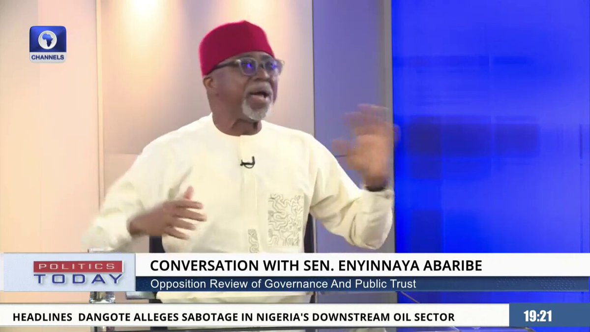 Tinubu will lose in the 2027 election; He Never won in 2023 We are going to meet him in the field, and we will see how he will couple together that thing that will make him win again; it won't work! - Enyinnaya Abaribe, Senator, Abia South Senatorial District #PoliticsToday