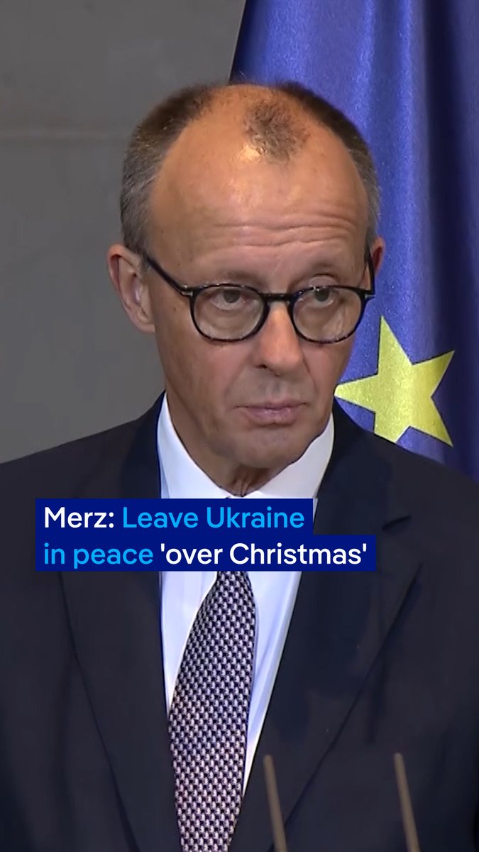 "Perhaps the Russian leadership still has a shred of dignity left and will leave the population in peace for a few days over Christmas." Speaking alongside Ukraine's Volodymyr Zelenskyy, Germany's Friedrich Merz condemned Russia's recent attacks on civilians in Ukraine.
