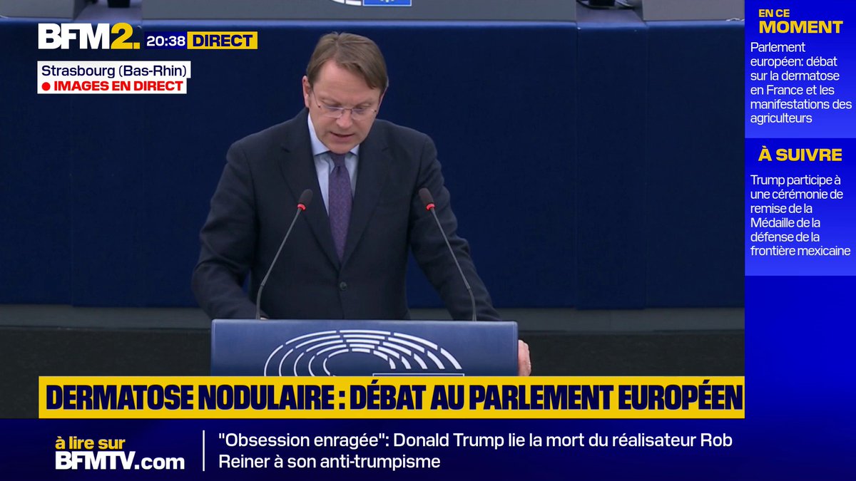 Dermatose nodulaire: "Ces mesures ne sont pas prises contre les agriculteurs mais pour les protéger". L'UE va "continuer d'aider les éleveurs avec un soutien technique et financier", déclare Olivér Várhelyi, Commissaire européen à la Santé et au Bien-être animal #BFM2