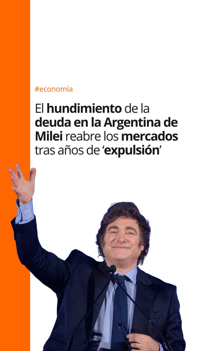 📉 🔎 El desplome de la deuda pública en la Argentina de Milei abre la puerta de los mercados al país tras años de 'expulsión' ➕ Los superávits públicos están permitiendo una rebaja constante de la deuda. Todos los detalles aquí 🔗