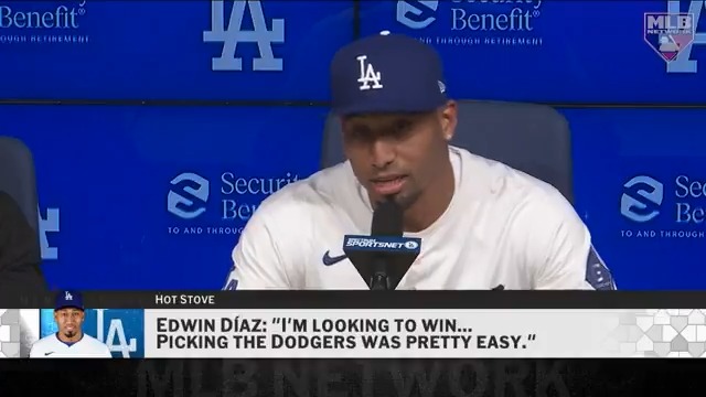 Pete Alonso: “There was no hesitation at all…” Edwin Díaz: “Picking the Dodgers was pretty easy.” #MLBNHotStove reacts to the two former Mets' introductory press conference comments from Friday.