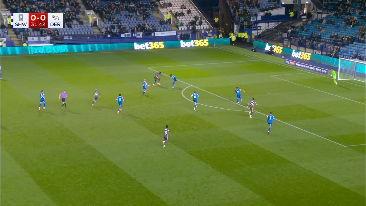 "Patrick Agyemang shows his quality" 🤩 A FINE finish from Patrick Agyemang breaks the deadlock against Sheffield Wednesday ⚽️