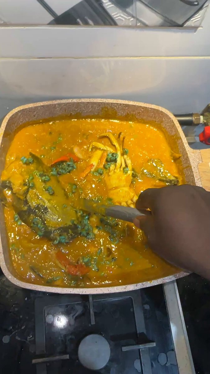 Fisher man soup is ready, bring your choice of swallow let us eat