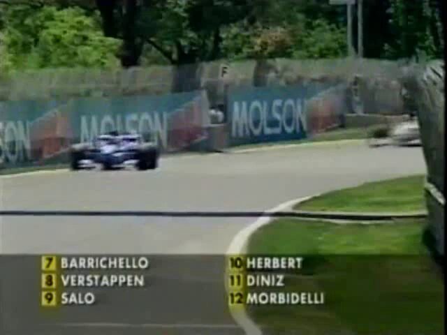 Back to the 1997 Canadian Grand prix. When Jos Verstappen and Mika Salo in their Tyrrell's are chasing down Rubens Barrichello in his Stewart. No DRS, Gravel and balls of steel #F1 #RetroF1 I miss these days.