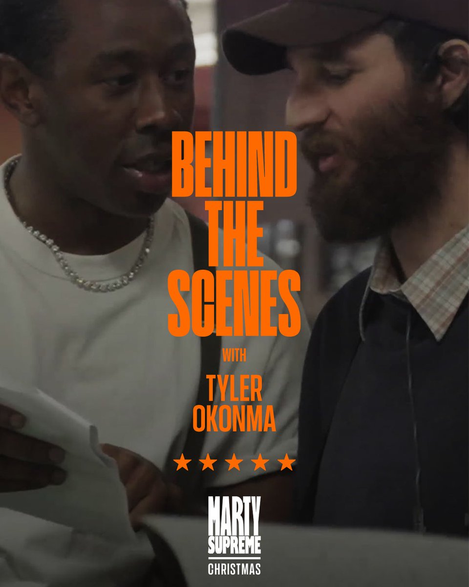 Introducing Tyler Okonma. Behind the scenes of MARTY SUPREME – in theaters Christmas Day