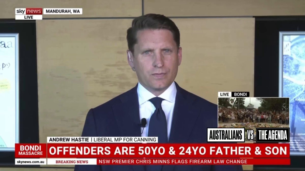 Hyping up the immigration fearmongering after the #BondiBeachTerrorAttack, #AndrewHastie makes the mistake of opening his mouth. We knew he was dim, you know he is dim and he has now removed all doubt. More on this, including full transcript and #RitaPanahi losing it: Andrew Hastie makes a Morrison of himself in less than 15 seconds.