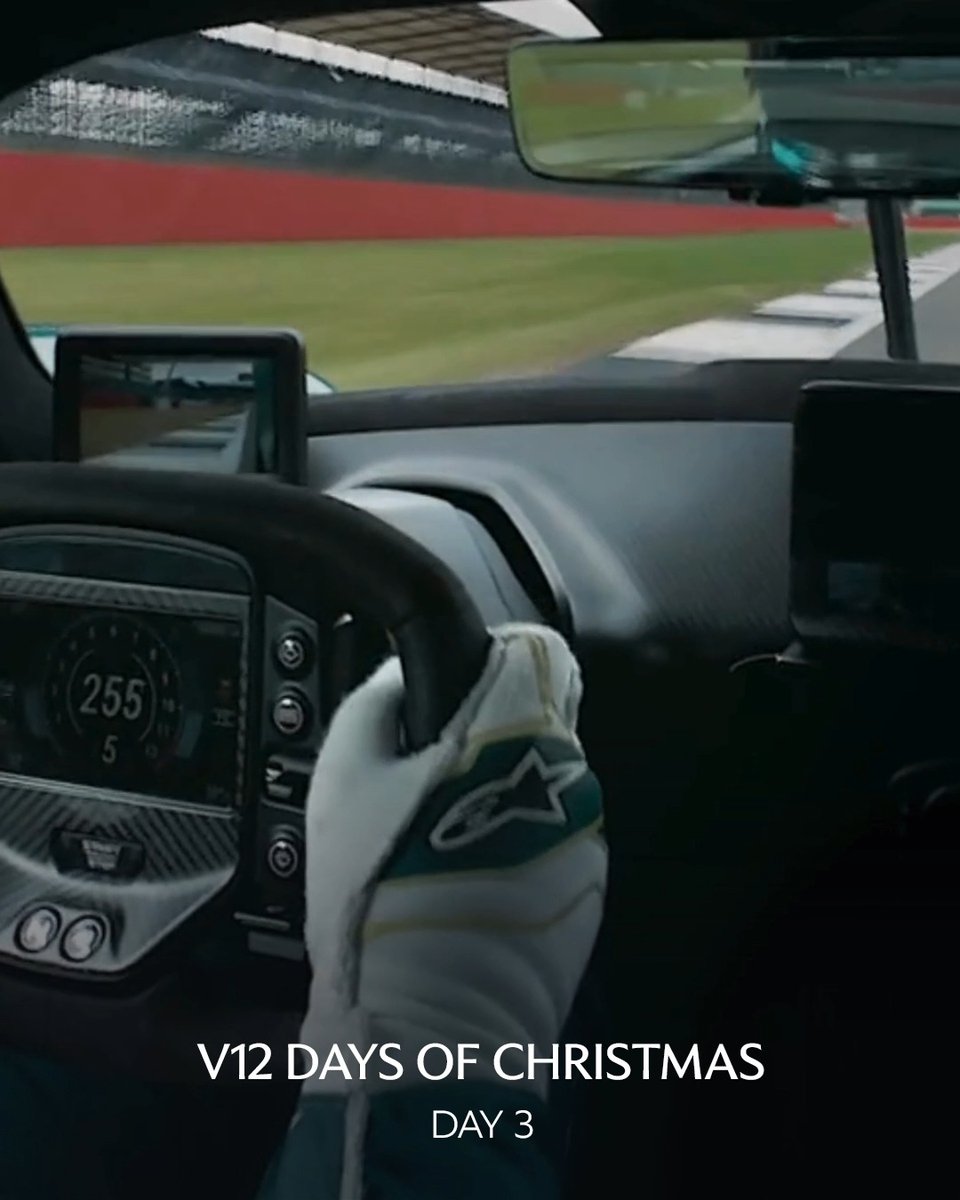 Formula 1 performance for the road. Aston Martin Valkyrie boasts a high-revving, naturally aspirated 6.5-litre V12 engine, capable of delivering a top speed of 224mph. #AstonMartin #V12DaysOfChristmas #INTENSITYDRIVEN