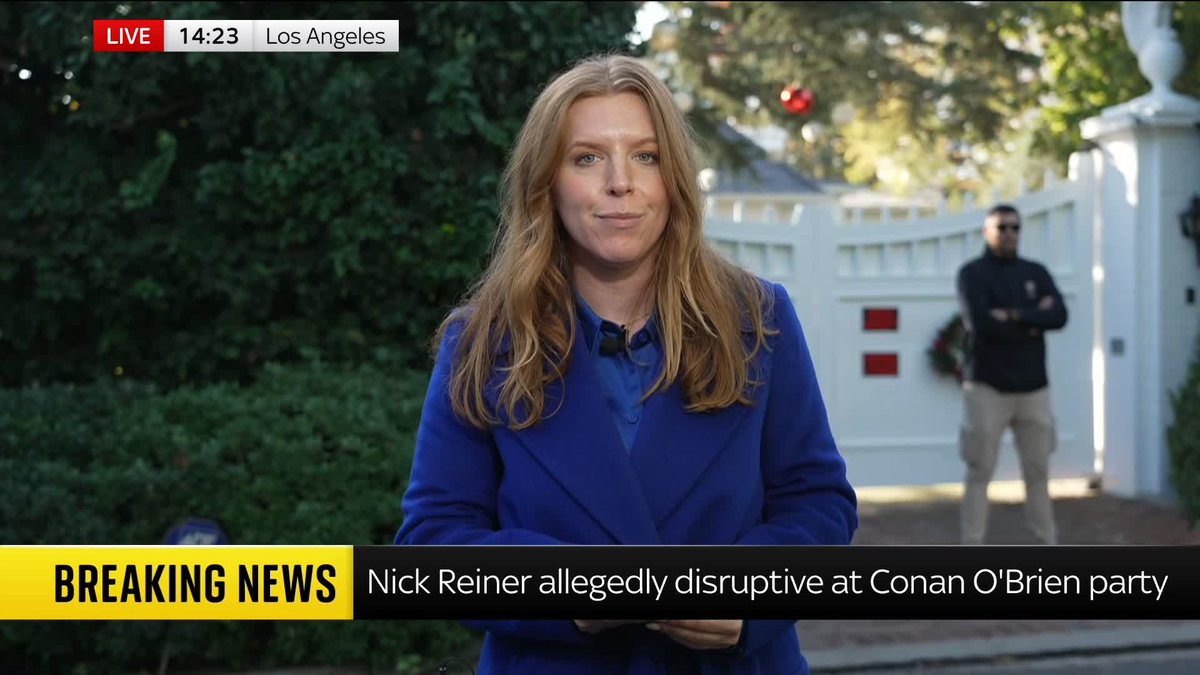 Director Rob Reiner and his wife attended Conan O'Brien's Christmas party with their son, Nick Reiner, just hours before they were found stabbed to death, sources have told NBC News. @MarthaKelner reports from LA ⬇️ Latest 🔗 📺 Sky 501 and YouTube