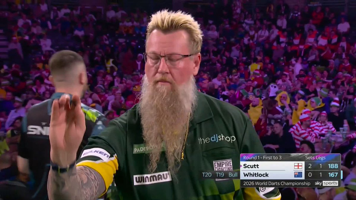 MIDDLE. MIDDLE. MIDDLE. An absolutely ridiculous 167 checkout from Simon Whitlock ๐ฅ๐ฅ