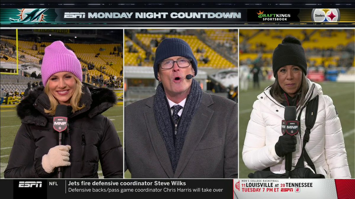 Getting you set for MNF 🏈🔥 Lisa Salters and Laura Rutledge share the latest updates before kickoff ✍️ Watch Dolphins-Steelers at 8 ET on ESPN and the ESPN App 🍿