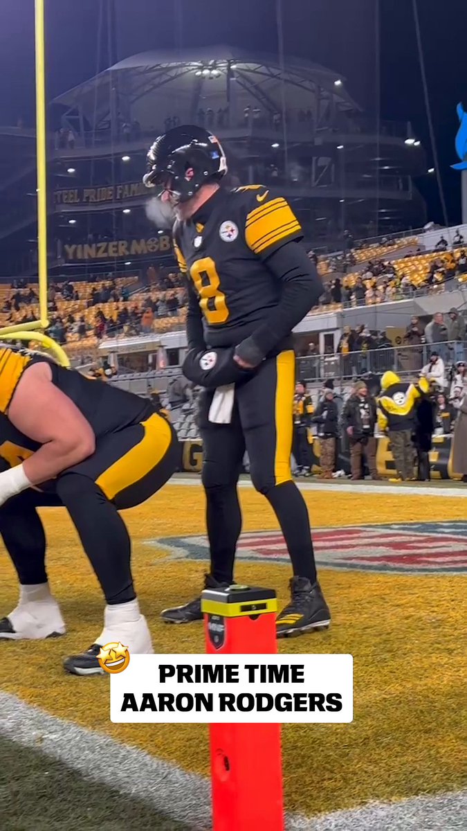 Aaron Rodgers in the Steelers' Color Rush jerseys 🔥 Watch Dolpins-Steelers at 8 ET on ESPN and the ESPN App