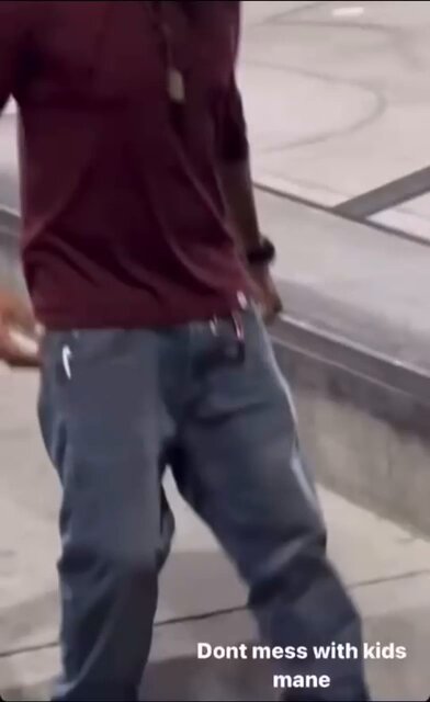 Old head Threatening to punch a little kid gets beat 😬 #fight #fightingvideos #hood #crash #gang #crime