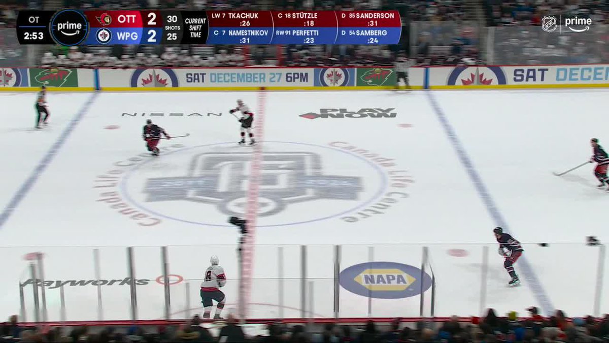 "HEY HEY, WHAT DO YOU SAY?!" Brady Tkachuk called game in OT for the Sens 🔥