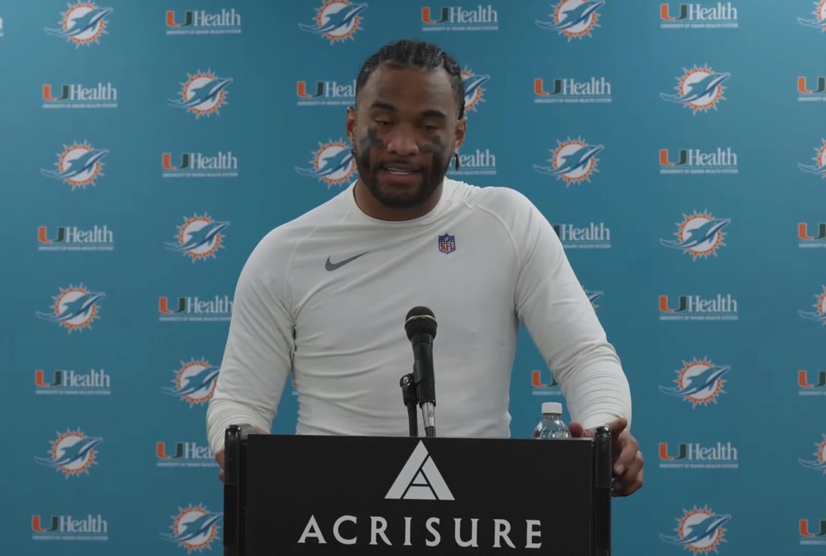 🎥 Tua Tagovailoa on being eliminated from playoff contention: "It is tough. We got to play better ball if we want to win games against good teams... when you start the season the way we did, we made it hard on ourselves." (Miami Dolphins) #PhinsUp