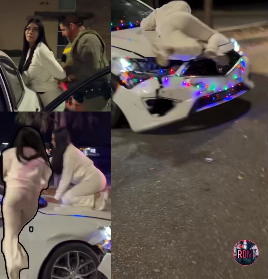 Woman was arrested for destroying a man’s new car after an argument. 😳 🏃‍♀️👮‍♂️