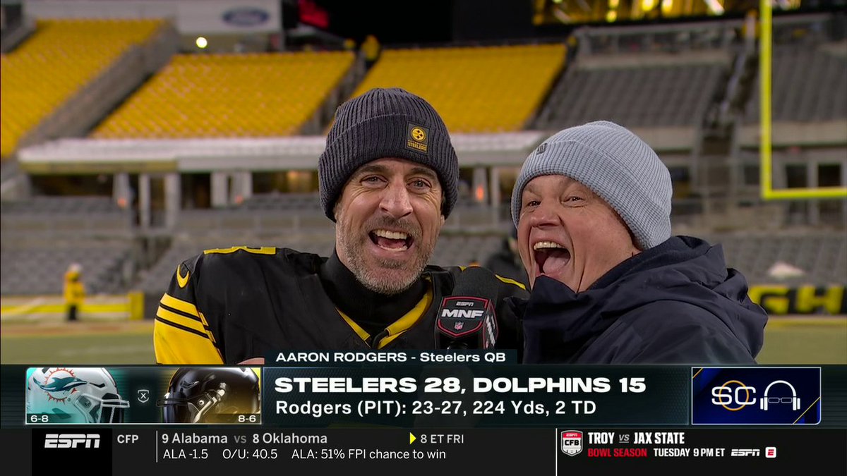 The duo of John Sutcliffe and Aaron Rodgers is UNMATCHED 🔥