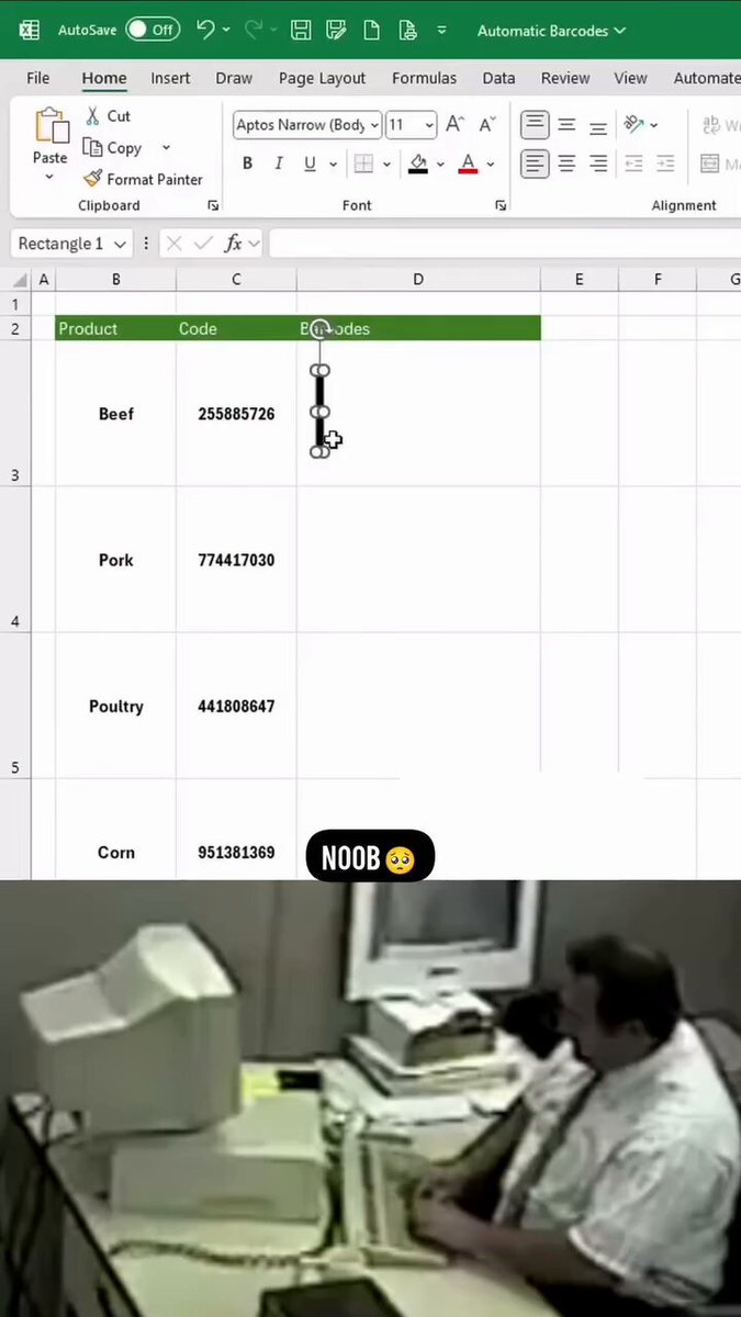 Barcode!! Stop wasting time! This quick Excel trick will [Specific, valuable outcome, e.g., 'automate your reporting' or 'clean your data in seconds']. Excel isn't just a spreadsheet; it's a data powerhouse. Watch till the end to see how to implement [Name of the function/tool you are showing, e.g., 'XLOOKUP' or 'Pivot Tables']. Data clarity starts with clean, efficient tools. Follow Caputeranalytics to master your data! What's your biggest Excel headache right now? Let me know below! sc ig/computeranalytics
