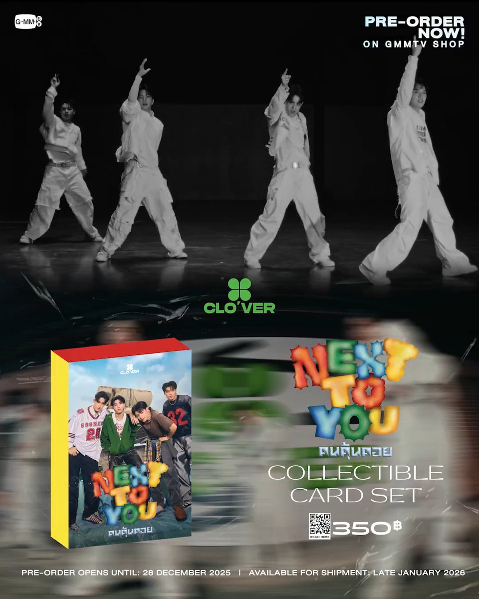 นอกจากความสดใสแล้ว มาเติมความเท่ของวง CLO’VER ใน CLO’VER COLLECTIBLE CARD SET กันทุกคน สั่งซื้อที่นี่ / Order Here CLO’VER COLLECTIBLE CARD SET #คนคุ้นคอยCLO_VER_MV #CLO_VER #RISERMUSIC #GMMTV