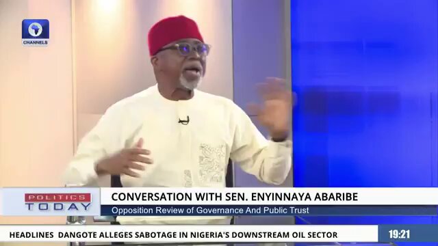 This is the VIDEO of Senator Abaribe stripping Tinubu of his (political) invincibility and reducing him to a mere mortal that he is. Every opposition politician should watch the video and find the strength and the courage to stand up to the APC!✍️