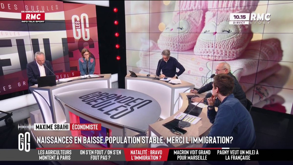 ⚰️Plus de décès que de naissances en France Maxime Sbaihi, économiste : "Ce qui est surprenant, c'est l'effondrement des naissances depuis 2010. C'est central parce que la France a tout bâti sur la démographie et la répartition. L'immigration est une des solutions" #GGRMC