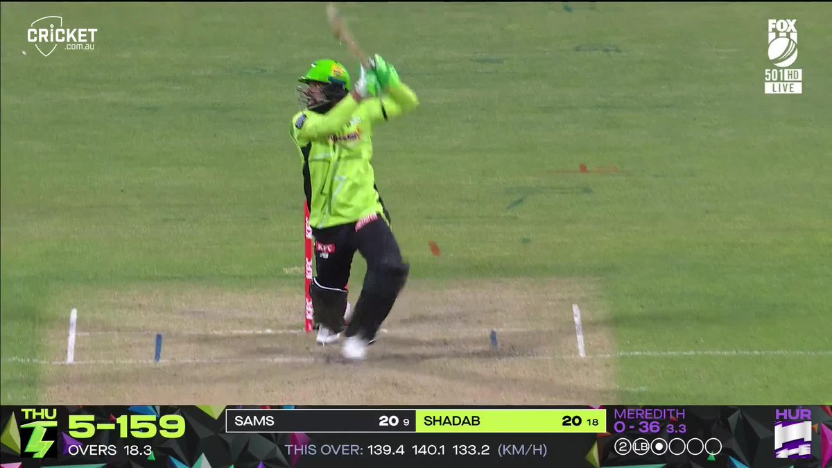 Shadab Khan raw power over point for SIX! ☄️ #BBL15