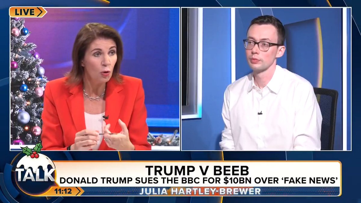 🚨 "It's really easy not to defame people because you don't say things that aren't true about them. It's just that simple." Julia Hartley-Brewer says licence fee payers should not have to pay for the BBC's mistakes. Julia Hartley-Brewer