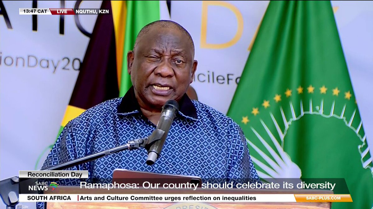 RECONCILIATION DAY | President Cyril Ramaphosa says, “For as long as the majority of Black South Africans live in poverty, for as long as inequality persists, our country will not find true reconciliation.”