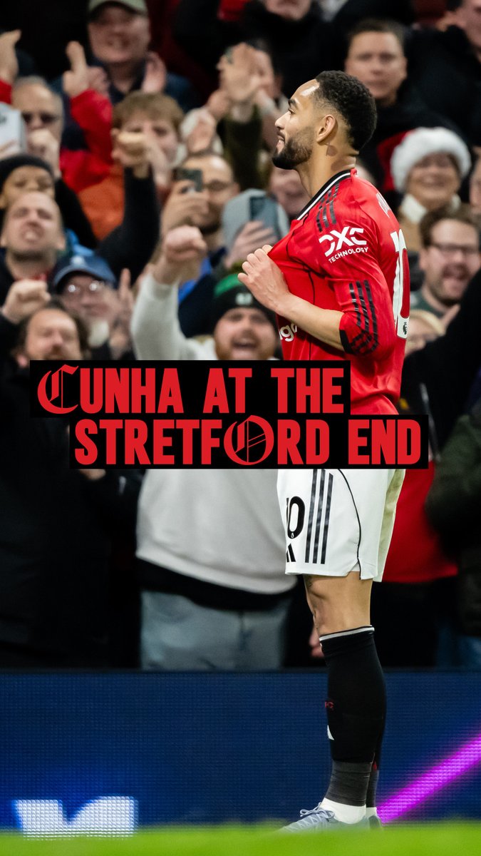 Matheus's first goal in front of the Stretford End ❤️‍🔥