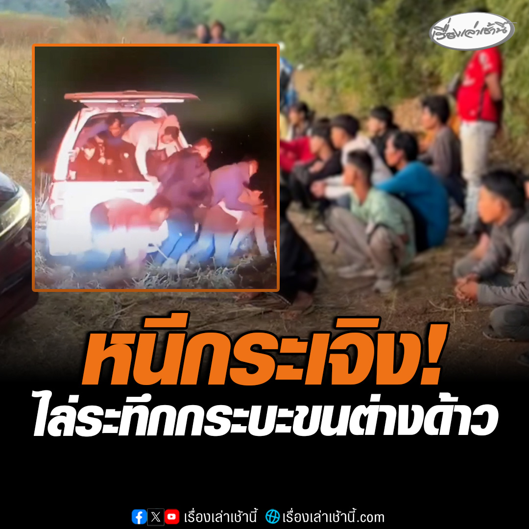 ไม่รอด! ไล่ระทึกกระบะขนต่างด้าวหนีเข้าไร่อ้อยในจ.กาญจนบุรี รถชนเข้ากับคันดินอย่างจัง หนีกระเจิงเข้าป่า ตำรวจทางหลวงให้เพื่อนที่ถูกจับกุม ประกาศออกลำโพงเรียกออกมามอบตัว สอบปากคำพบเดินทางมาจากเมียนมา จ่ายค่านายหน้า 1-2 หมื่นบาท #เรื่องเล่าเช้านี้ #ข่าวช่อง3 #ข่าวภูมิภาค #กาญจนบุรี