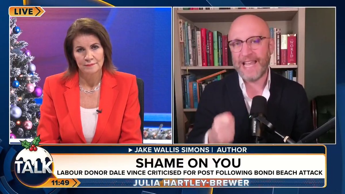 🚨 "Dale Vince is doing exactly what Hitler tried to do. He's justifying the terrorist attacks against Jews by demonising them." Labour donor Dale Vince has sparked outrage after a social media post on X blaming Israel for the Bondi Beach massacre. Julia Hartley-Brewer