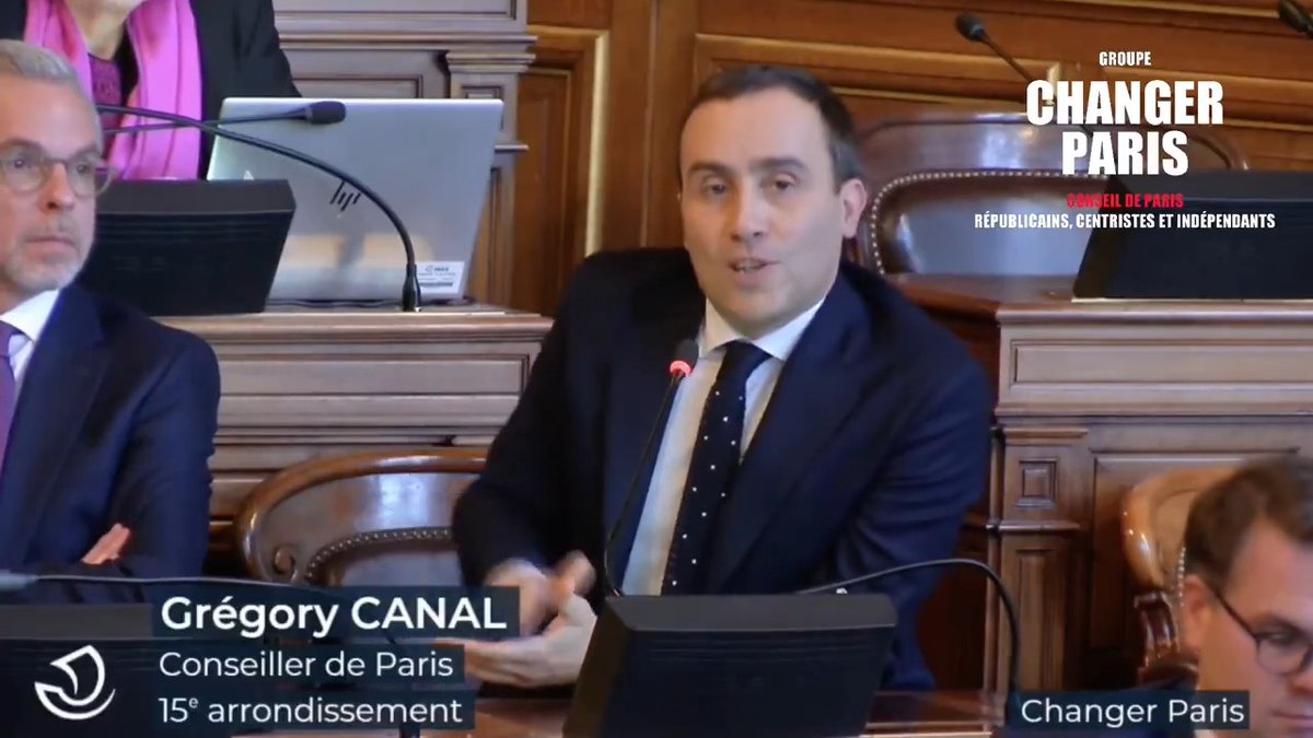 .Gregory Canal💬: "19M€ d'augmentation des dépenses de personnel, à peu près 2% d'augmentation d'une année sur l'autre. 210 créations de postes nouveaux. C'est une petite PME qu'on a embauchée alors que Paris ne cesse de perdre des habitants, 136.000 en 10 ans" #ConseildeParis