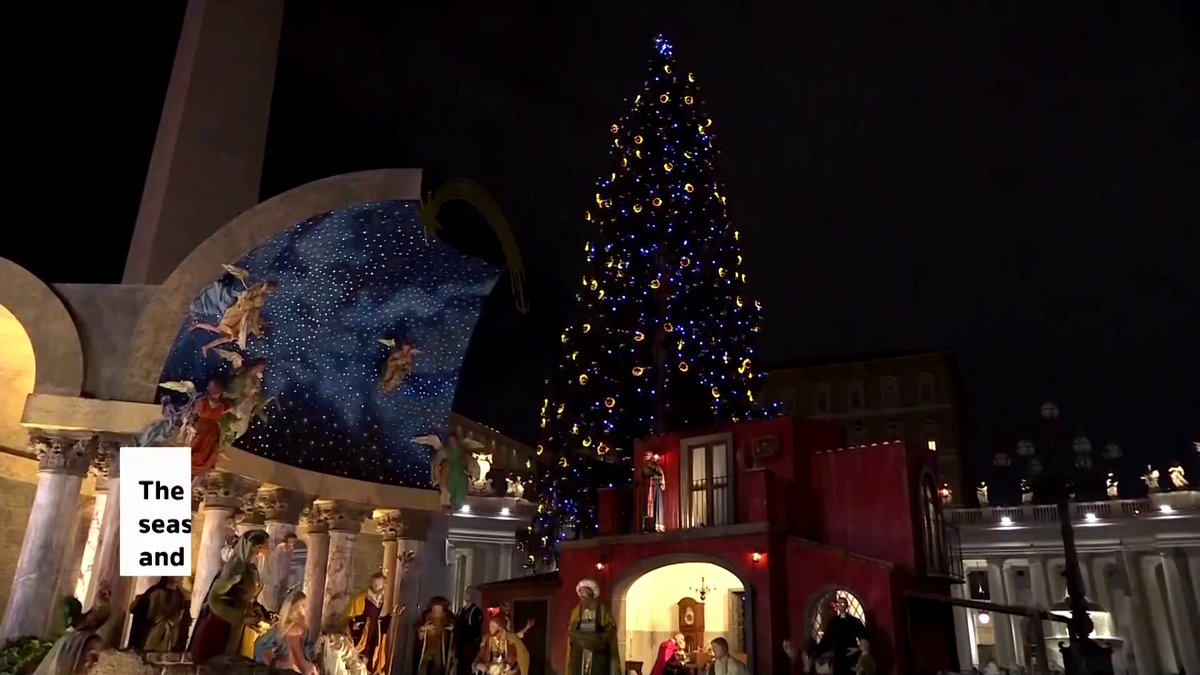 🎄The Vatican's Christmas tree, donated by the Alpine communities of Lagundo and Ultimo in the Val d'Ultimo, were inaugurated in St. Peter's Square