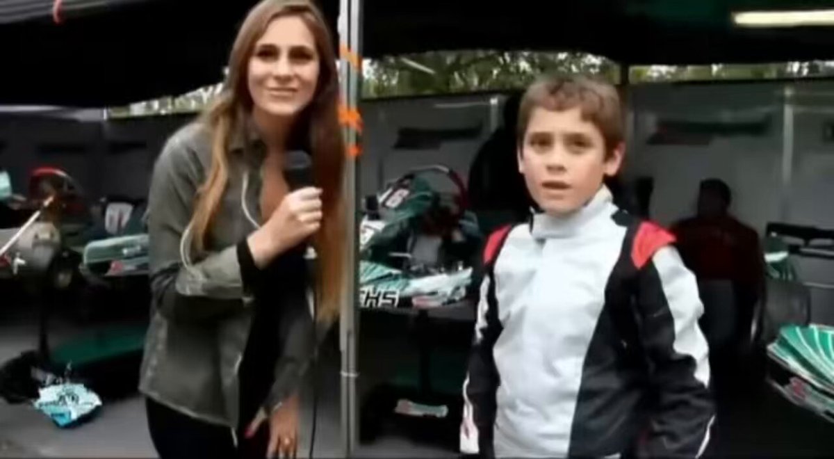 Una de las primeras entrevistas a Franco Colapinto de cuando corría en karting, uno no es de fierro 📹 Lacey ⁴³