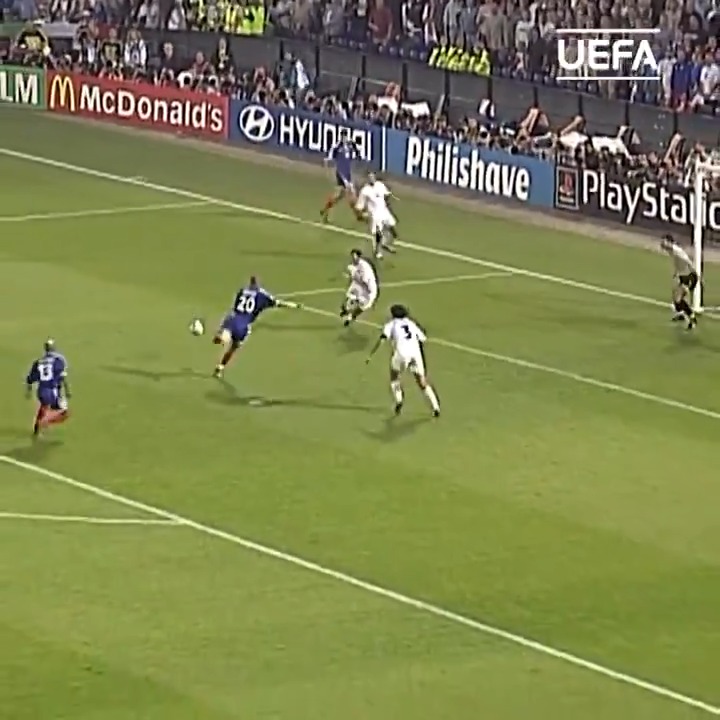 David Trezeguet scoring this iconic golden goal.