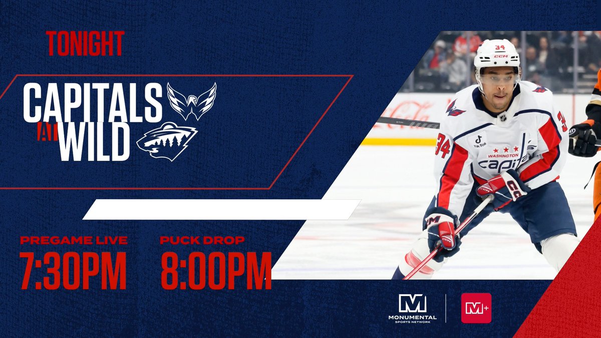 The first of a four-game #ALLCAPS slate starts tonight on MNMT 📺 7:30 pm: #CapsWild Pregame Live with Alexa Landestoy, Alan May and Bruce Boudreau 8:00 pm: Washington Capitals puck drop with Joe Beninati, Craig Laughlin, TJ Oshie and Al Koken
