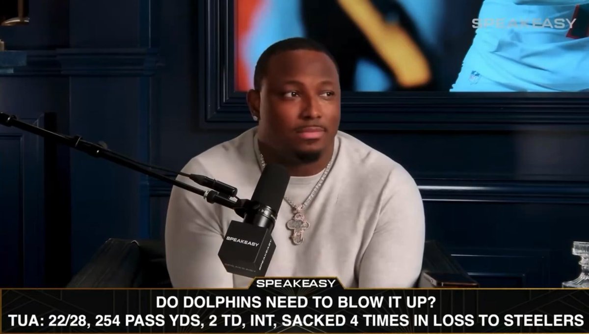 🎥 LeSean McCoy on Tua Tagovailoa: "He's too little. Got little arms, little fingers, little hands, don't throw the ball deep... I'm tired of it, it's time to move on." (Speakeasy) #PhinsUp