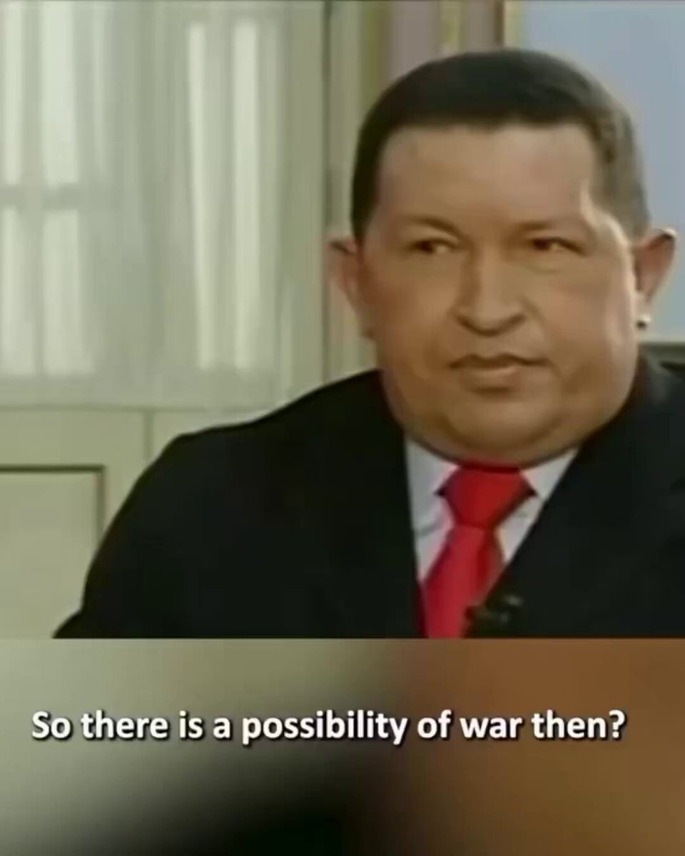 Venezuela’s🇻🇪 Hugo Chavez in 2009 on the possibility of war with the United States: "Here in Venezuela, we have oil for more than 100 years. The United States is running out of oil. The most important reason why the United States wants to put a government here that is subordinate to it, to the empire, as they had for a long time, is Venezuelan oil."
