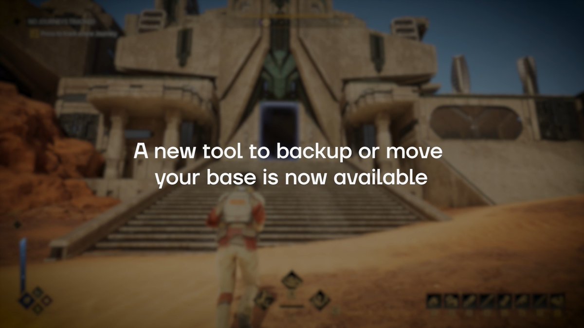Patch 1.2.30.0 is now available! 🎁 Gift of the Sands Free Pack 🏗️ Base Reconstruction Tool 🚁 Cargo Container for Ornithopters 🏠 Get the Observer Building Set with Solari ... and more! Get all the details:
