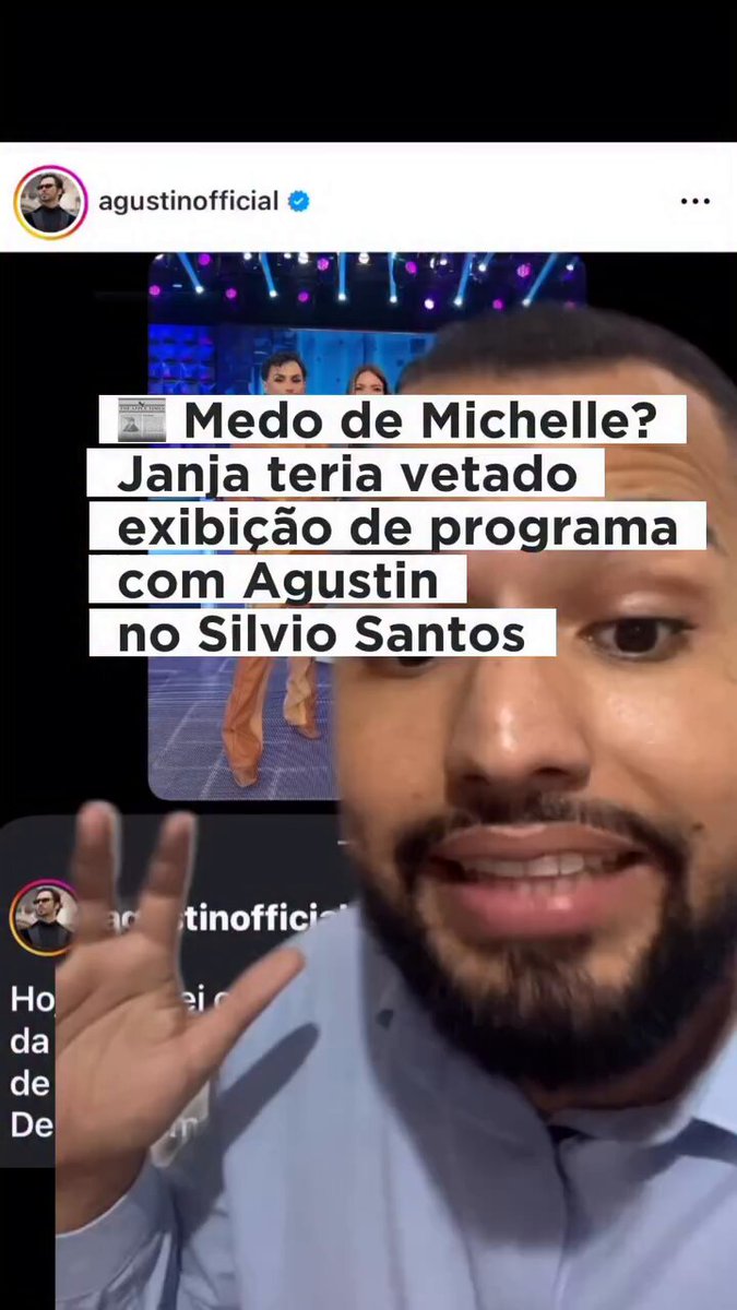 🚨Bastidores do SBT: participação de Agustin no Silvio Santos não foi ao ar após suposta interferência de Janja.