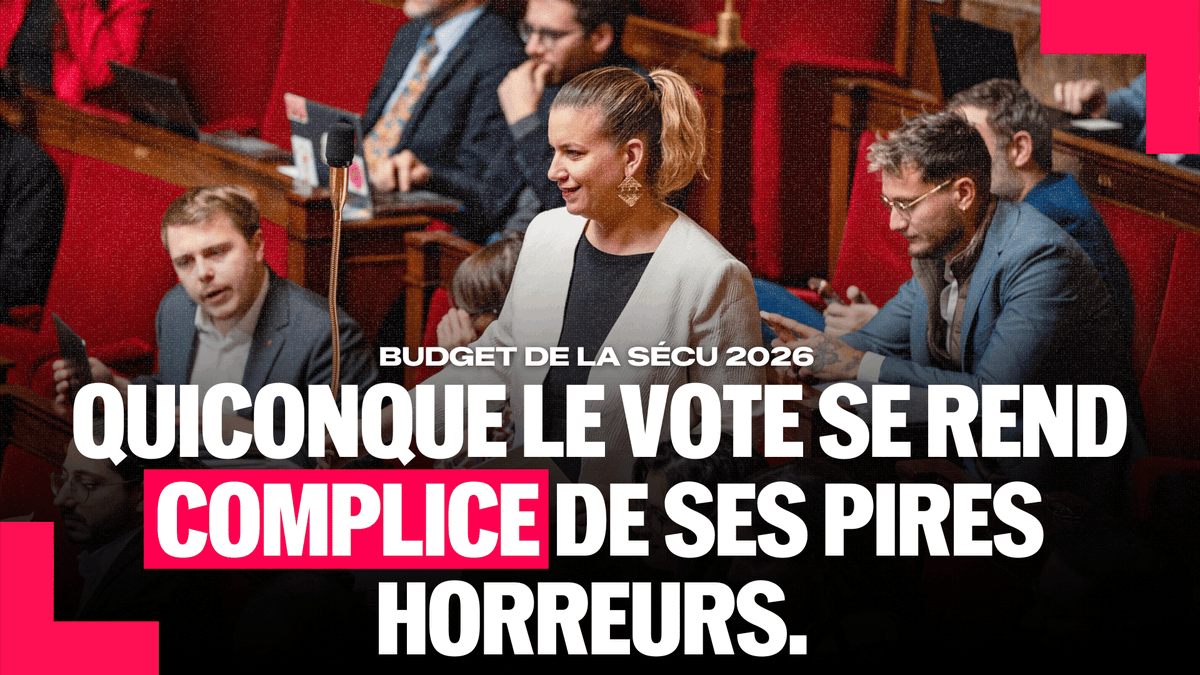 🔴🗣️ URGENT ! Mathilde Panot alerte sur les conséquences désastreuses du #PLFSS2026 avant le vote de la motion de rejet insoumise ! « Quiconque vote ce budget se rend complice de ses pires horreurs. J’invite les socialistes à refuser d’être les supplétifs de cette Macronie, et les écologistes à unir leur raison à leur cœur pour s’opposer à ce budget de malheur. Nous, insoumis, nous opposons à ce texte. »
