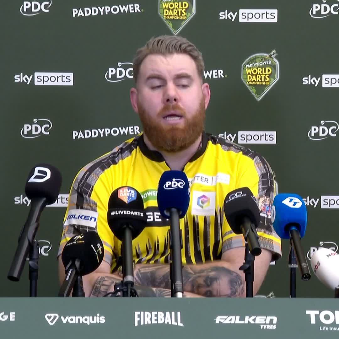 🗣️ "It's about being a bit of a joker, getting involved with the crowd!" Scott Williams gives his reaction after another show-stopping display on the Alexandra Palace stage! #WCDarts