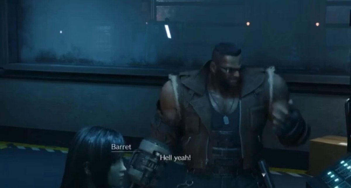 Tifa &amp; Aerith trying to give Cloud a high five comparison. Again — writing decision.
