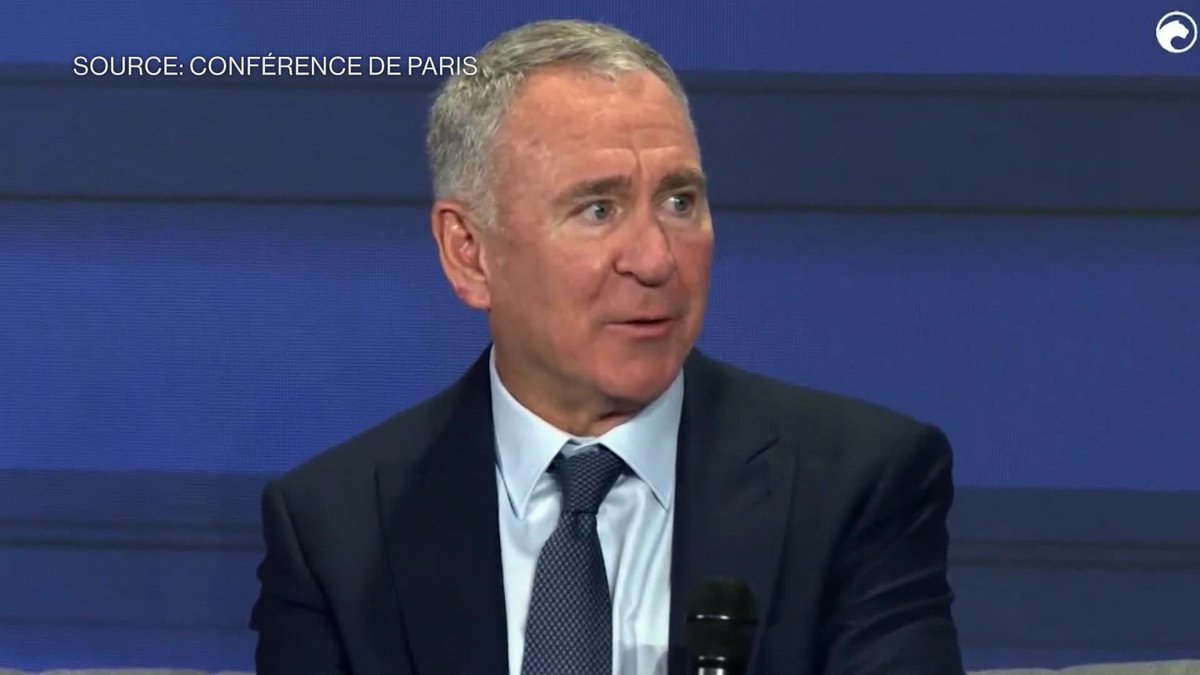 Citadel founder Ken Griffin says the Republican party is struggling with policies on tariffs and immigration that are fueling inflation during an interview with Dani Burger at the Conference de Paris
