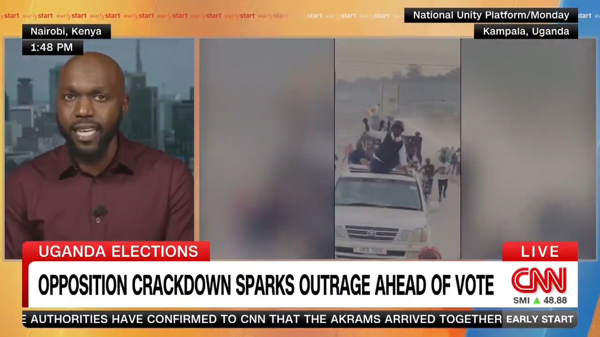 Why did Ugandan police water cannon and teargas people at this market as Bobi Wine's convoy drove past? We asked them 24 hours ago. We have not received a response