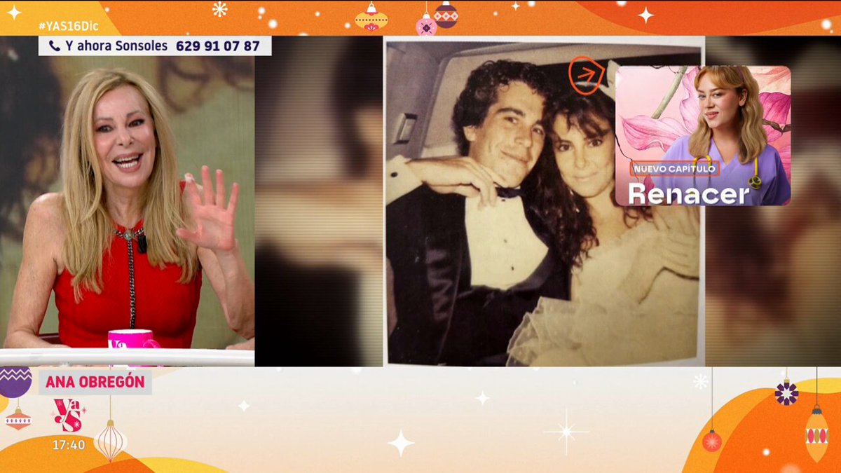 #ÚltimaHora 🟠 Ana Obregón sentencia sobre Jeffrey Epstein: "Me repugna haber sido su amiga". Sigue #YAS16Dic en directo▶️